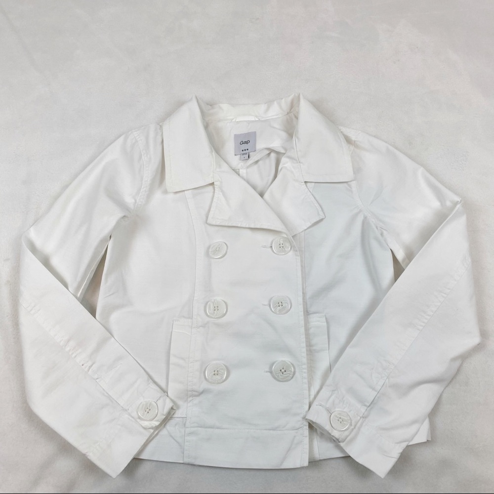 Gap double Breasted jacket light weight white‎